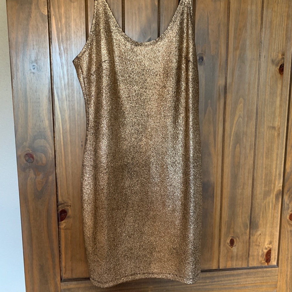 Gold Backless Dress